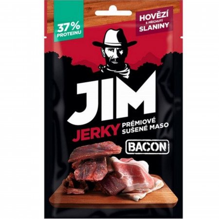detail Jim Jerky 23g hovězí s příchutí slaniny