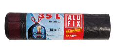 ALUFIX pytle na odpadky zatahovací 35L/15ks Economy 53x60cm černé (36)