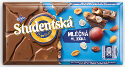 Studentská pečeť 170g Mléčná čokoláda s arašídy, želé a Hrozny (16)