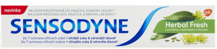 detail Sensodyne zubní pasta 75ml Herbal Fresh