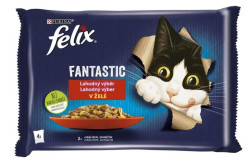 Felix Fantastic multipack 4x85g s králíkem a jehněčím v želé (12)