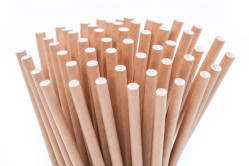 Gastro Bio slámky papírové JUMBO bílé 20cm/100ks