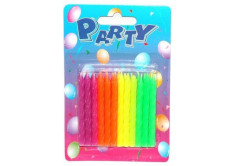 Wiky Dortová svíčka 24ks neon