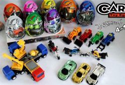 Vajíčko plastové XXXL 21g 4v1 Car toy 17,5cm (6)