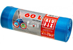 ALUFIX pytle na odpadky zatahovací 60L/15ks UNI 70x64cm modré (20)
