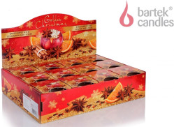 Bartek svíčka sklo 115g Golden christmas (12)