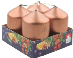 Krab svíčky na adventní věnce 4ks lakované - měďená