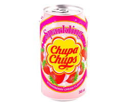 Chupa Chups 345ml plech Strawberry cream (24)