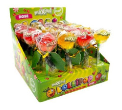 MaxCool Lízátko Rose 18g (24)