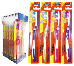 Fresh Air double action kartáček medium červený (12ks/bal)