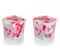 Bartek svíčka sklo 115g Flowers Hearts (12)