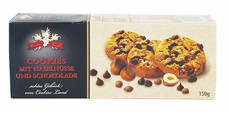 detail Cookiesland sušenky 130g mit Haselnusse (bílá) (18)