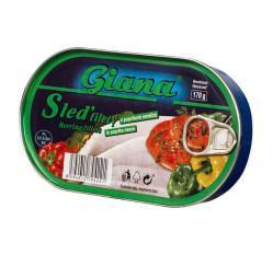 GIANA sleď filet 170g RP v paprikové omáčce