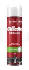 Gillette pěna na holení 250ml Series sensitive (červený)