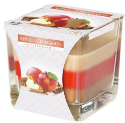 Bispol 3barevná svíčka ve skle 170g Apple-Cinnamon SN80