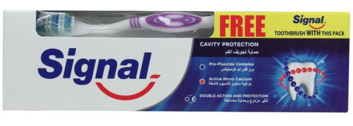 chi tiết Signal sada 100ml zubní pasta cavity protection + kartáček