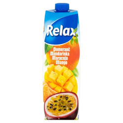 RELAX džus 1L Mandarinka, Mango, Maracuja (12)