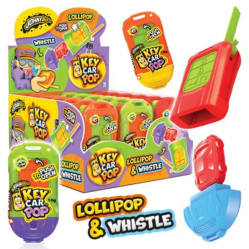 JohnyBee Key Car Pop Lízátko píšťalka 10g (18)