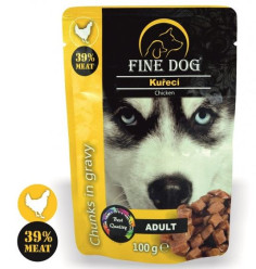 FINE DOG kapsička 100g Adult kuřecí v omáčce (22)