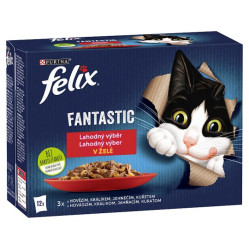 Felix fantastic MP 12x85g hovězí, králík, jehněčí, kuře v želé