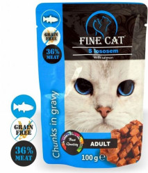 Fine cat kapsička 100g Adult losos v omáčce