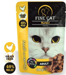 FINE CAT kapsička 100g Adult kuřecí v omáčce (22)