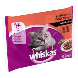 Whiskas kapsa 4ks x 100g klasický výběr ve šťávě (13)