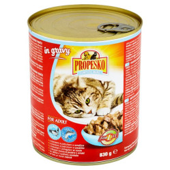 Propesko kousky kočka 830g losos/pstruh omáčce