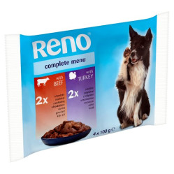 Reno kapsa pes 4x100g 2x hovězí, 2x krůta (13)