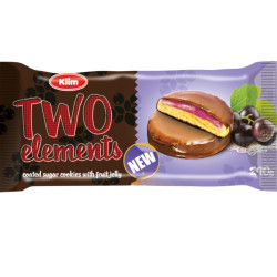 Klim Two Elements 290g sušenky v polevě s želé Černý rybíz (18)
