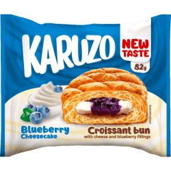 Karuzo Croissant Bun 82g Blueberry Cheesecake (24) Trvan. 03/07/2025