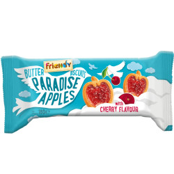 Friendy Paradise Apples sušenky 180g s náplní Třešně (16)