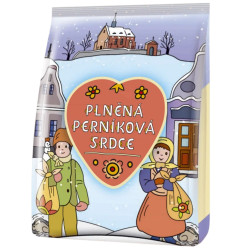 Silisan Ladovy perníkčy Vánoční srdce s jahodovou náplní 160g (12)