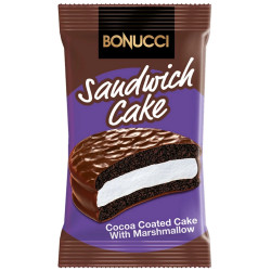 Bonucci Sandwich Cake 23g Cocoa Marshmallow Filled tmavé (24)