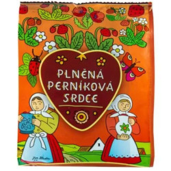 Silisan Ladovy perníkčy srdce s jahodovou náplní 160g (12)