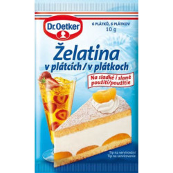 Dr.Oetker Želatina v plátcích 10g (25)