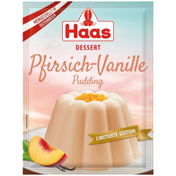 HAAS Puding v prášku Broskev-Vanila 37g (24)