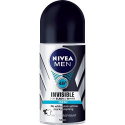 Nivea roll on 50ml pánský Black a White Invisible (Fresh)