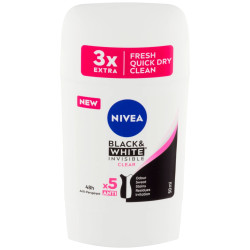 Nivea tuhý 50ml Black a White Invisible Clear
