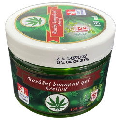 Království bylin masážní konopný gel 150ml hřejivý