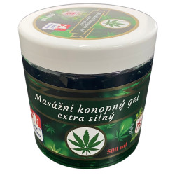 Království bylin masážní konopný gel 500ml extra silný