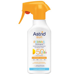 Astrid mléko na opalování sprej 270ml Rodinná ochrana 50SPF (na oblličej i tělo)