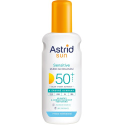 Astrid mléko na opalování sprej 150ml Sensitive 50SPF