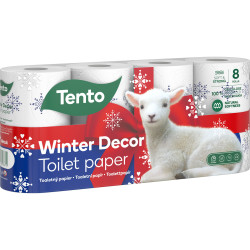 TENTO Toaletní papír 8rolí Winter Decor 3vrstvý (7ks/balení)