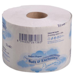 TP Soft Exclusive Toalení papír 1ks Ekonom bílý (bal/18ks)
