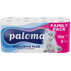 Paloma Toaletní papír Exclusive 3-vrstvý 16ks Family Pack (4)