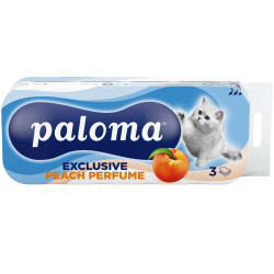 Paloma Toaletní papír Exclusive Soft 3vrstvý 10ks Peach Perfume (9)