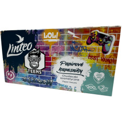 Linteo kosmetické kapesníky v boxu 200ks TEENS (15)