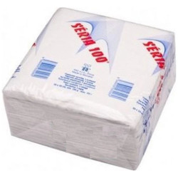 EASY Ubrousky papírové bílé 33x33cm 100ks 1vrstvé (24)