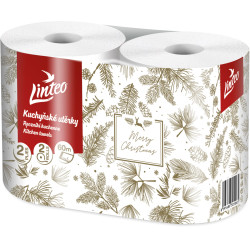 Linteo Kuchyňské utěrky XXL Vánoční 2vrstvé 2x60m (3/bal)